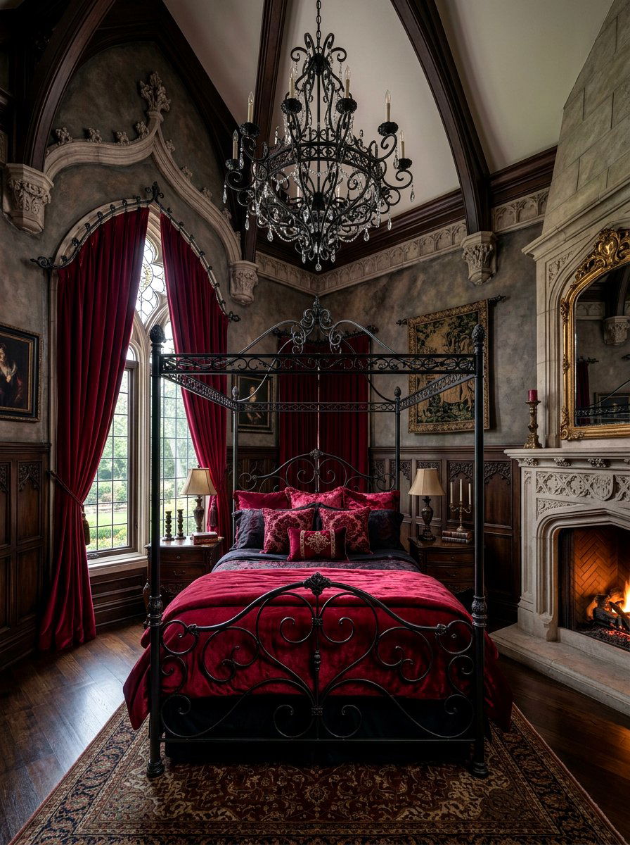Gothic Dark Romantic Bedroom - 30 dark romantic bedroom ideas
