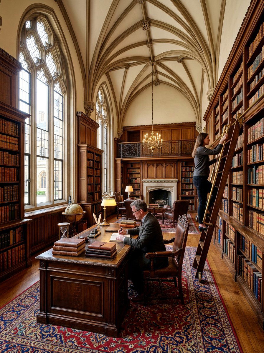 Gothic Library Office - 30 dark academia room ideas