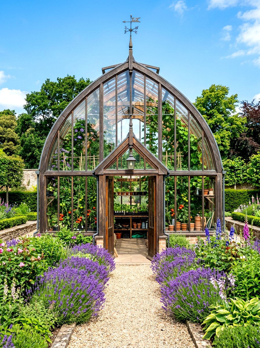 Gothic arch greenhouse - 30 backyard greenhouse ideas