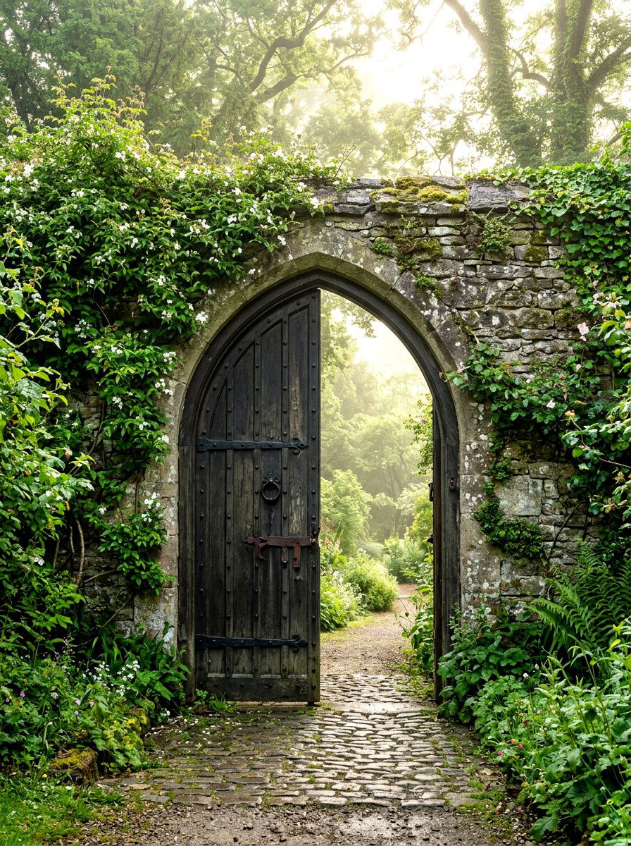 Gothic arched gate - 30 antique garden gate ideas
