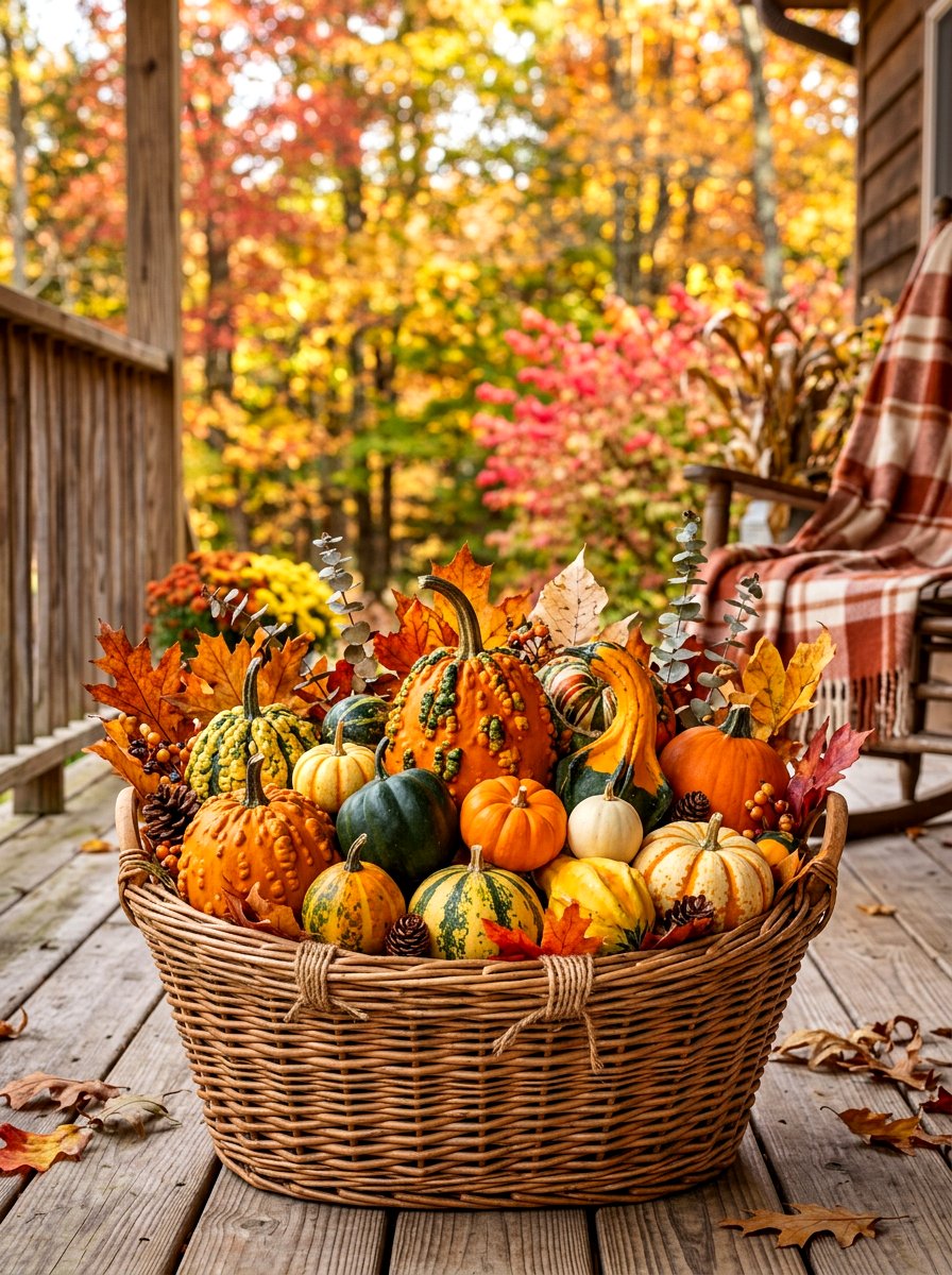 Gourd Fall Centerpiece - 30 vegetable centerpiece ideas