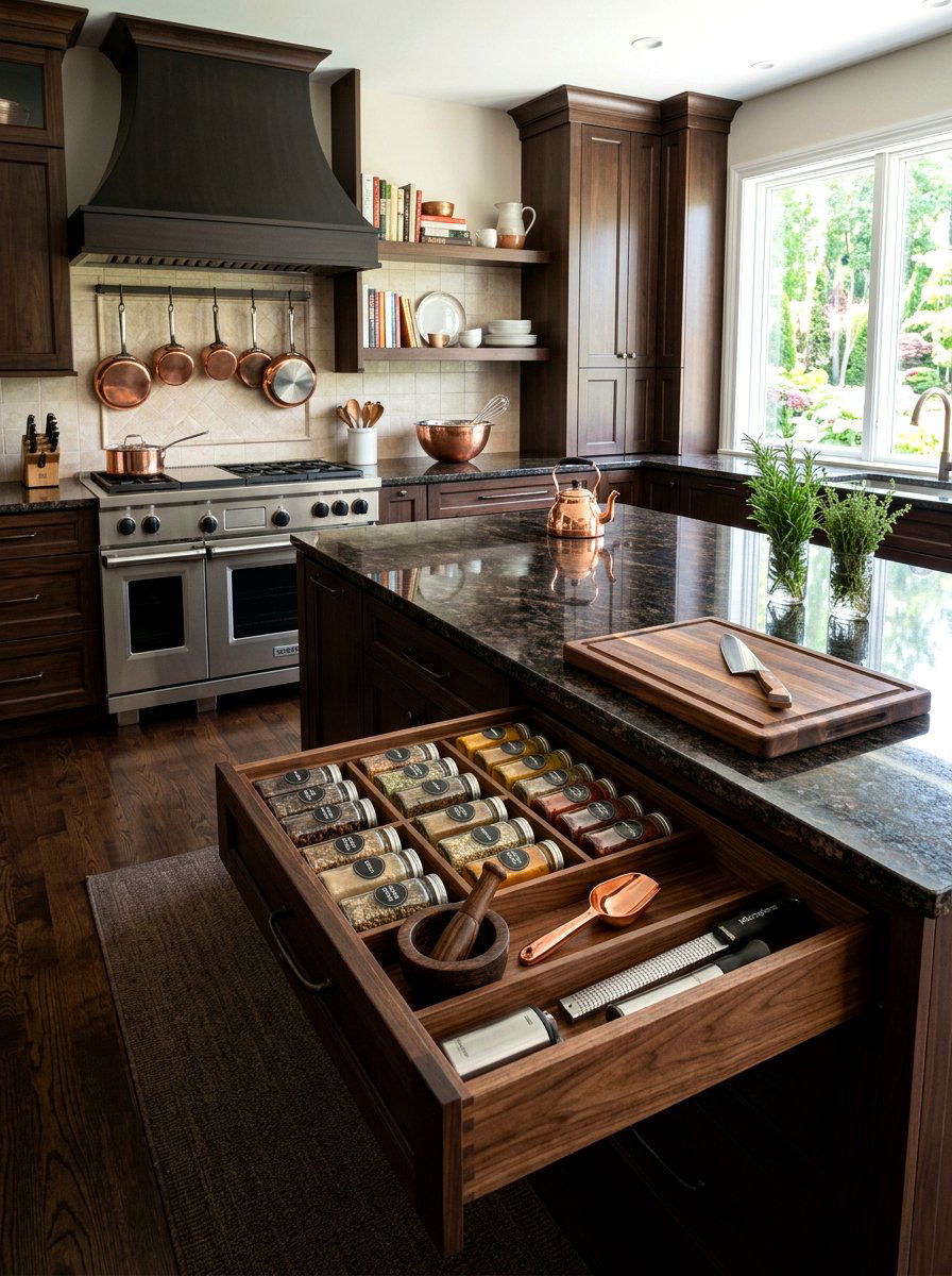 Gourmet Spice Drawer - 30 spice drawer ideas
