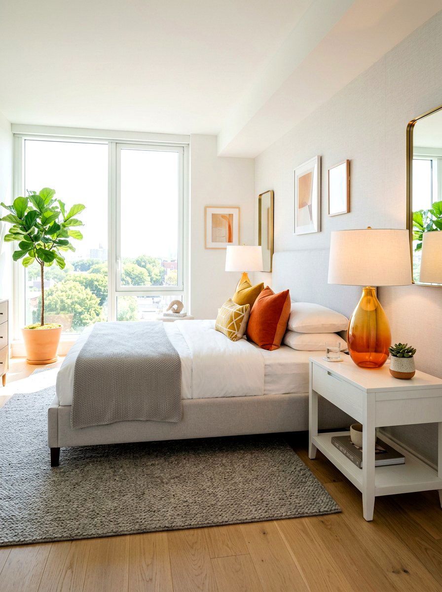 Gradient Glass Lamp - 30 sunrise inspired bedroom ideas