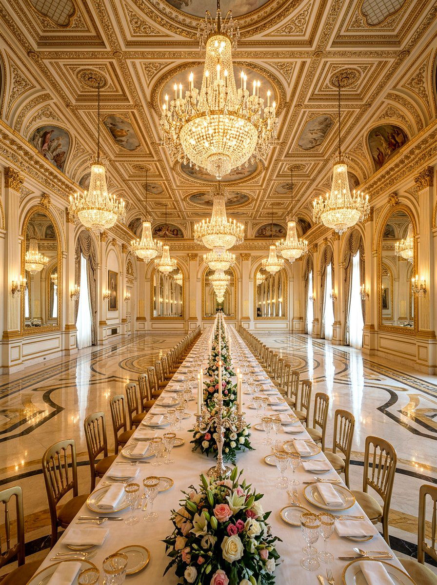 Grand Ballroom Dining Room - 30 old money dining room decor ideas