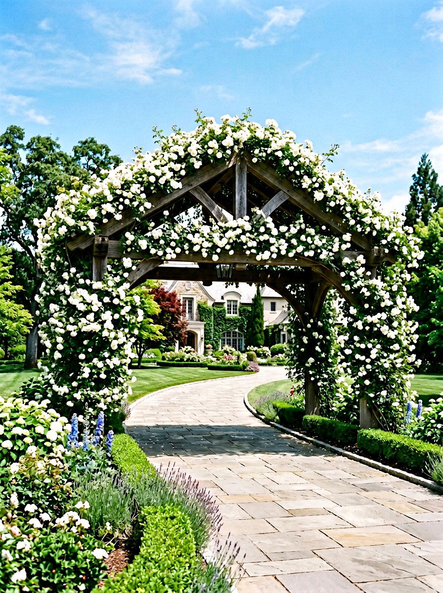 Grand Entrance Rose Arbor - 30 cottage rose arbor ideas