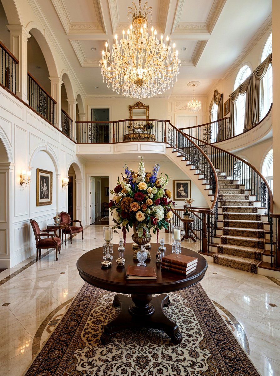Grand Entryway Hosting Area - 30 Thanksgiving hosting room ideas