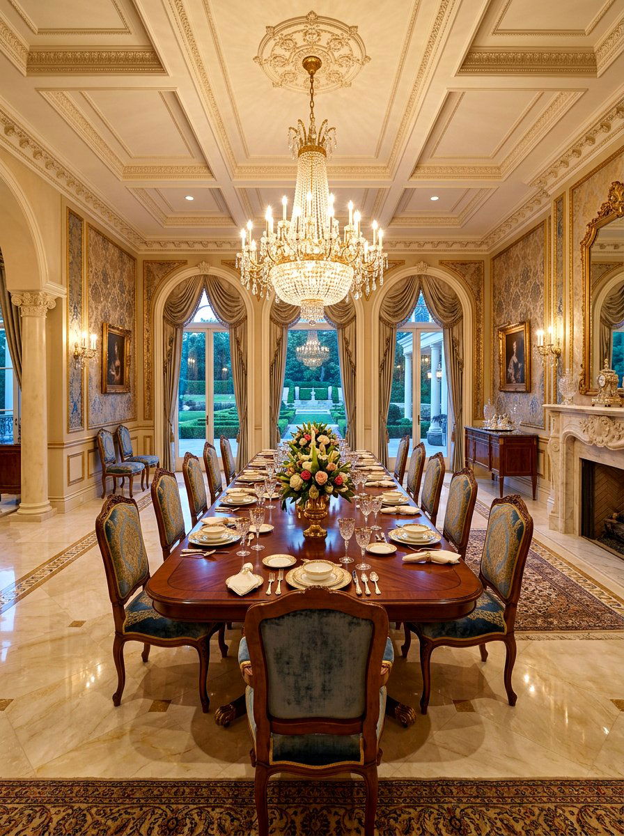 Grand Luxury Dining Room - 30 Tuscan supper room ideas