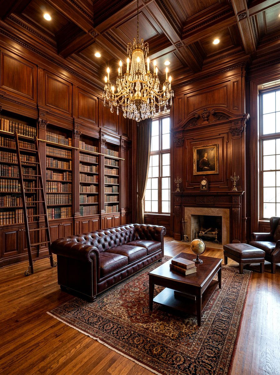 Grand Manor Living Space - 30 country manor living room ideas