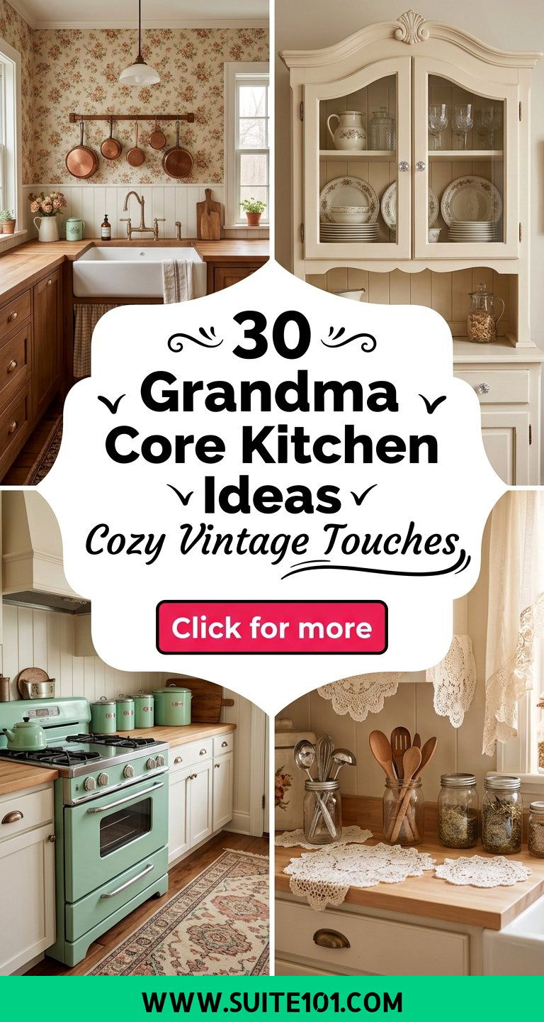 Grandma Core Kitchen Ideas 30 Cozy Vintage Touches to Copy - Grandma Core Kitchen Ideas: 30 Cozy Vintage Touches to Copy