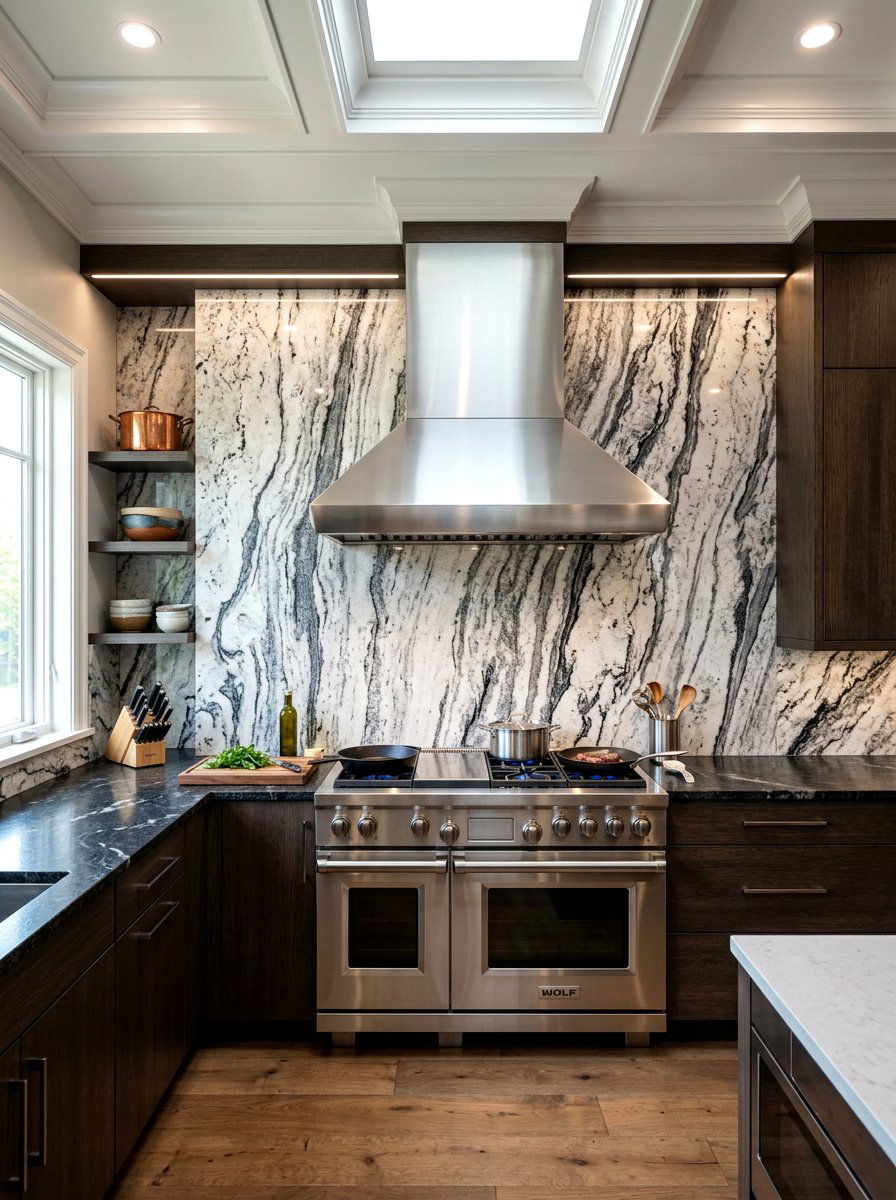 Granite Backsplash Wall - 30 granite kitchen ideas