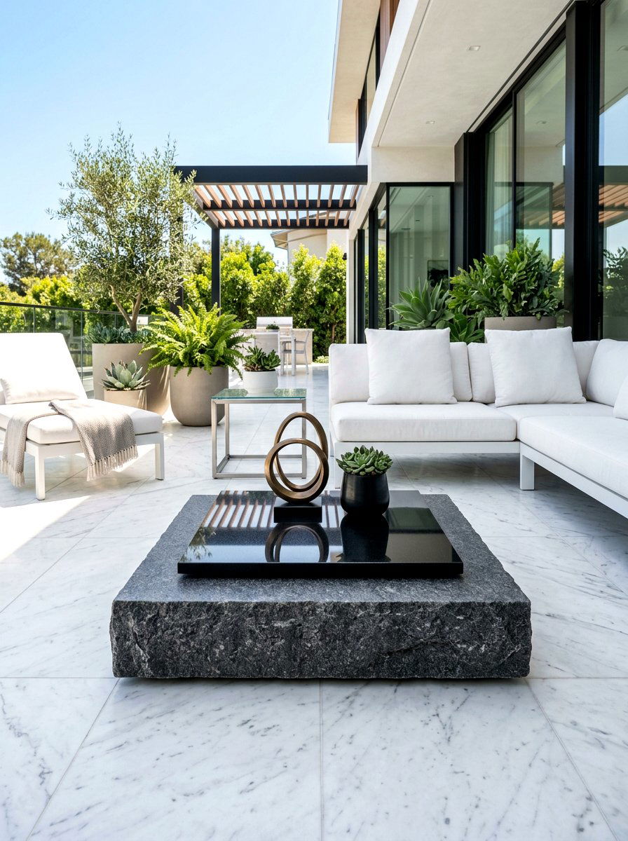 Granite Base Slab - 30 patio umbrella base styling ideas