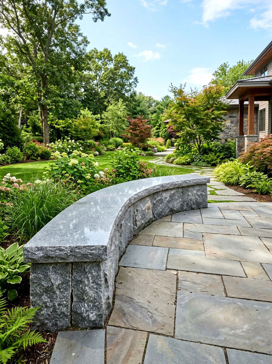 Granite Block Patio Seat Wall - 30 seat wall ideas