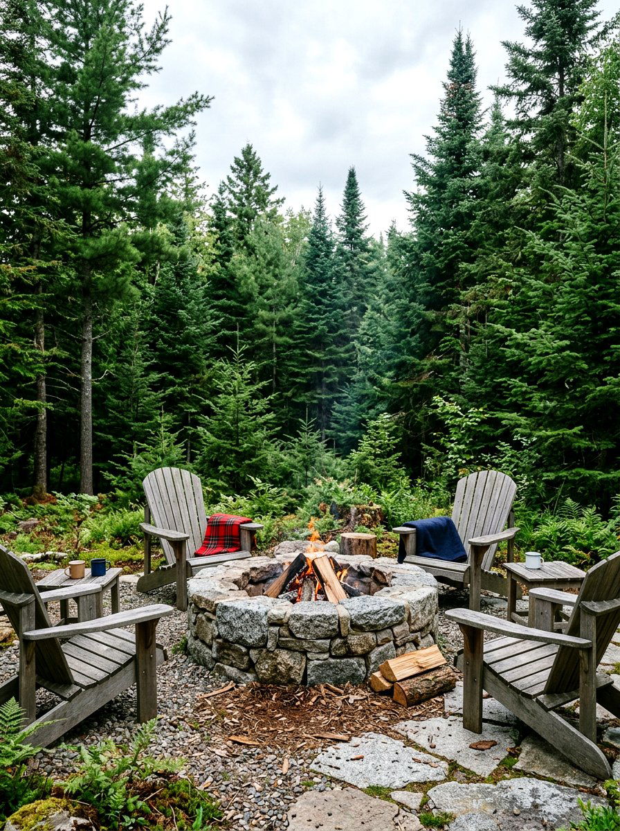 Granite Fire Pit - 30 rustic fire pit ideas