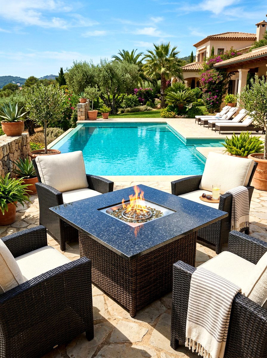 Granite Fire Pit Table - 30 modern fire pit ideas