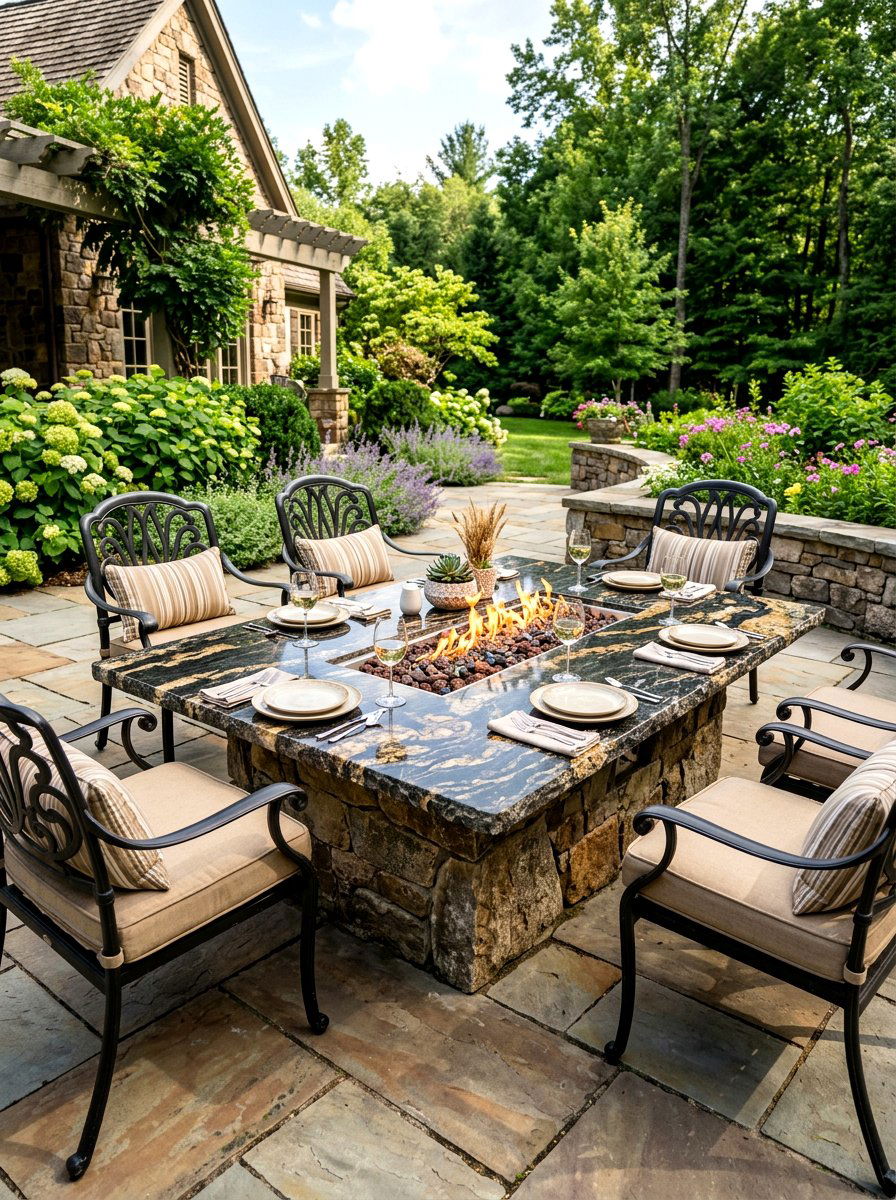 Granite Fire Table - 30 deck fire table ideas