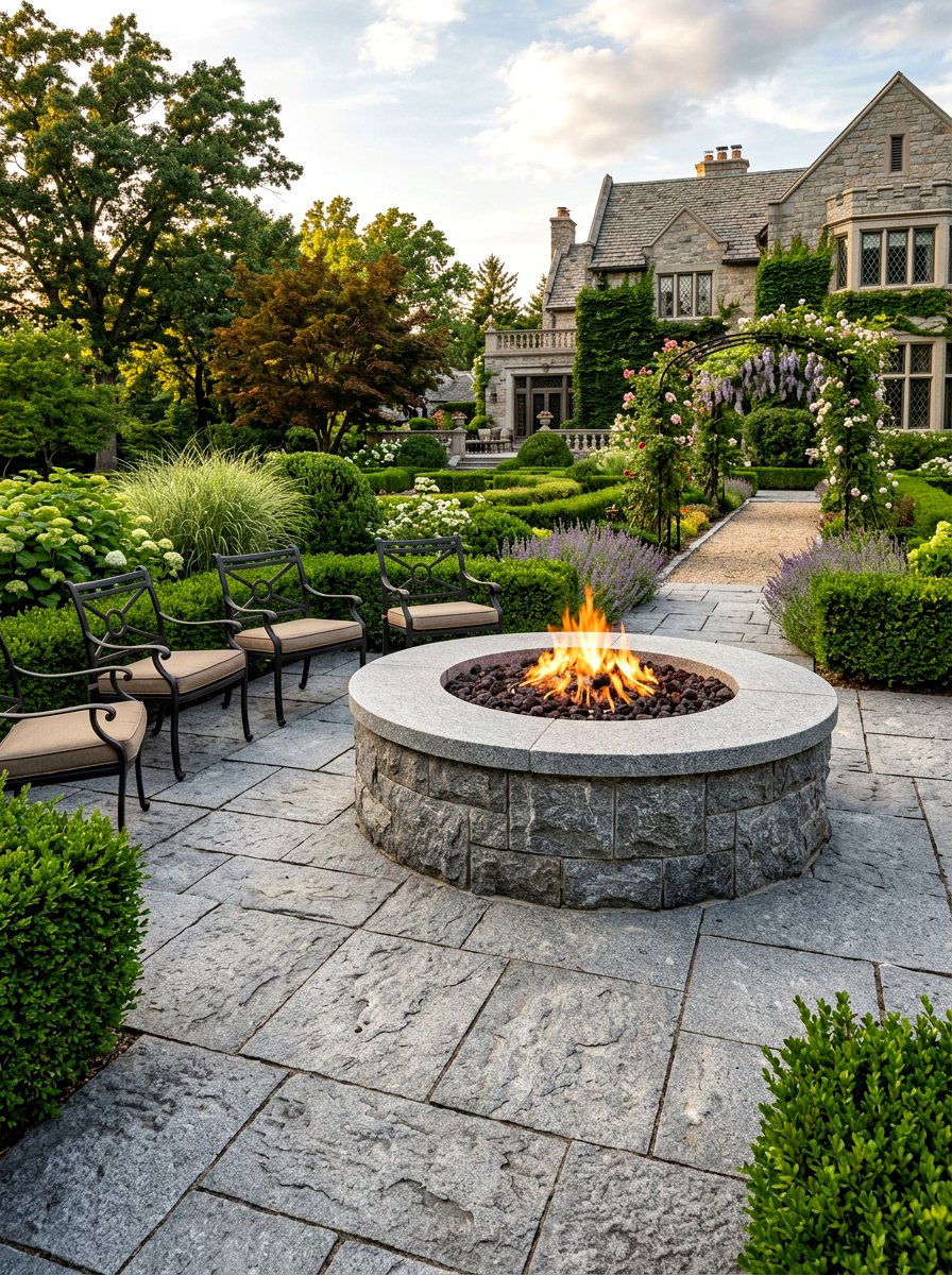 Granite Gas Fire Pit - 30 gas fire pit ideas