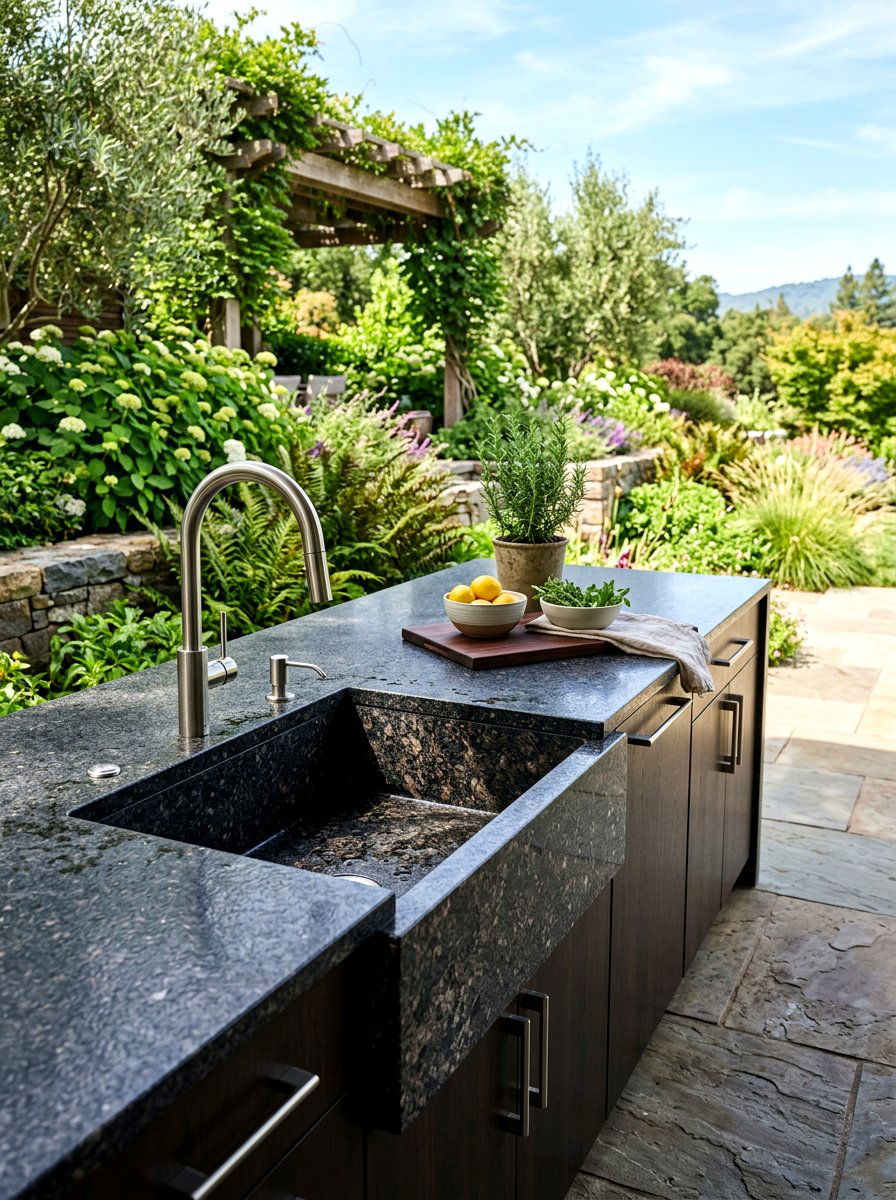 Granite Outdoor Sink - 30 outdoor utility sink ideas