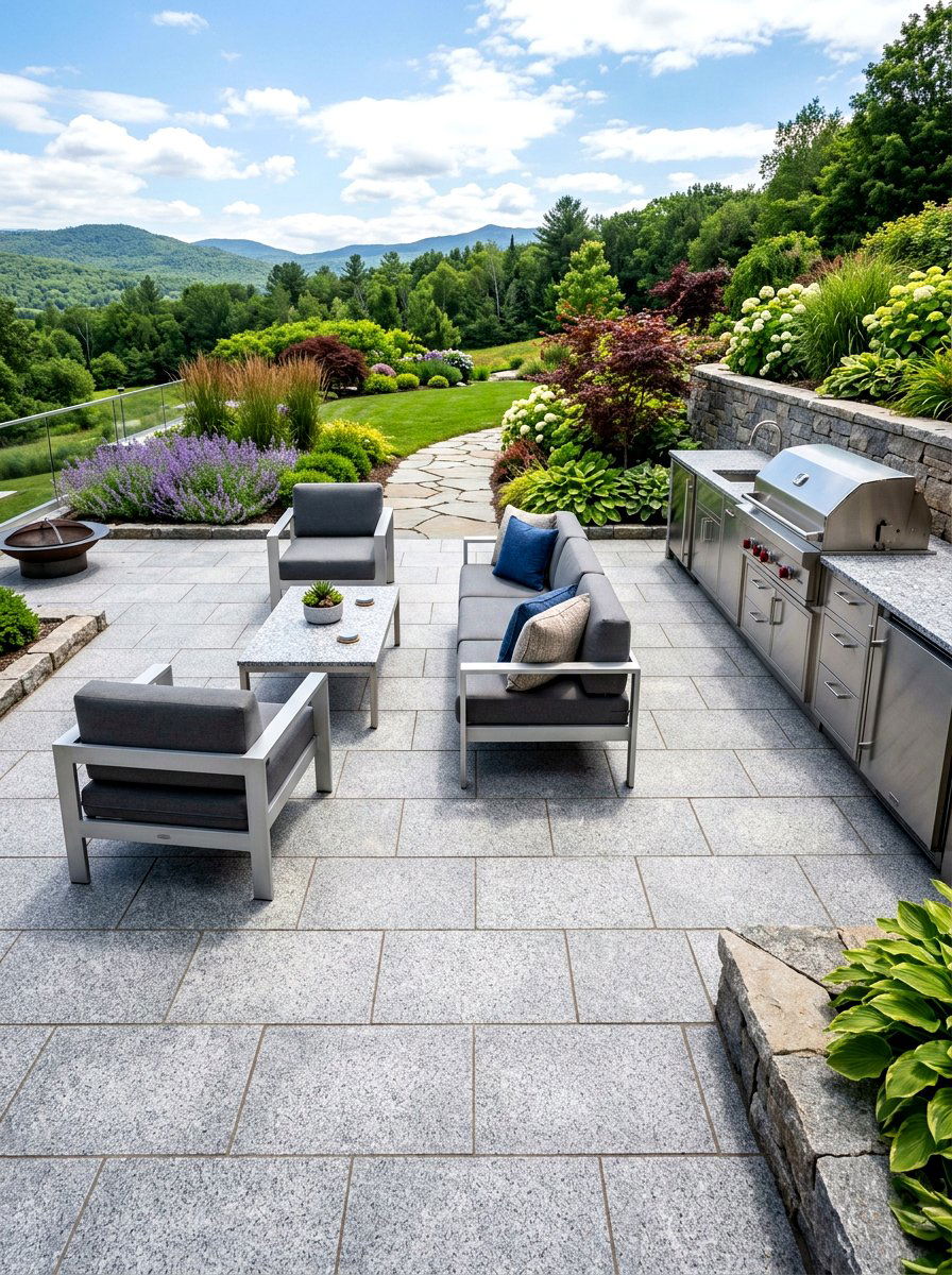 Granite Patio - 30 stone courtyard patio ideas