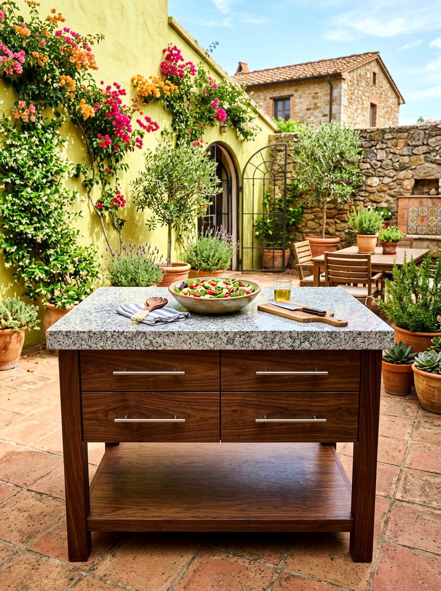 Granite Prep Island - 30 outdoor prep station ideas