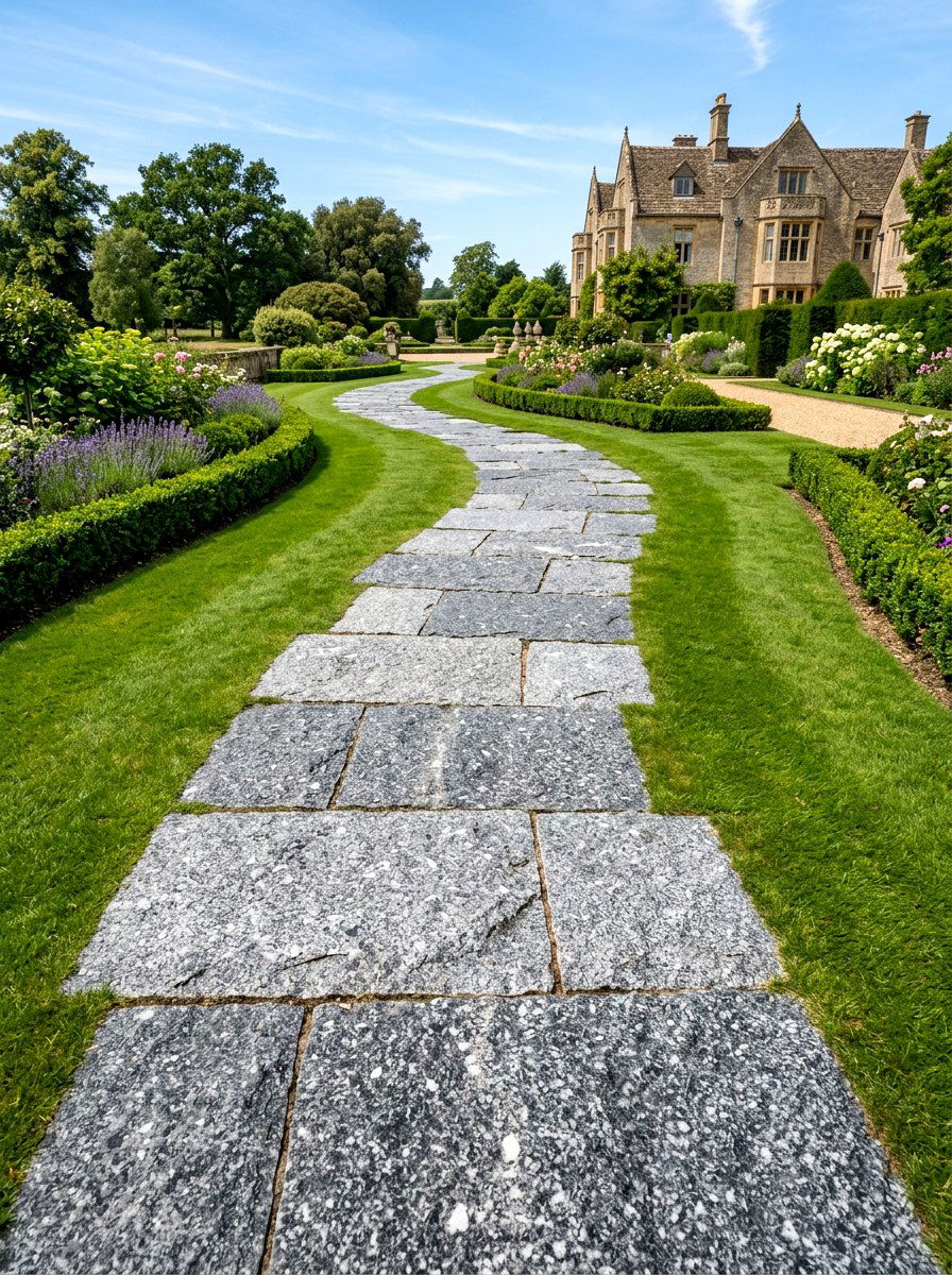 Granite Slab Path - 30 stepping path backyard ideas