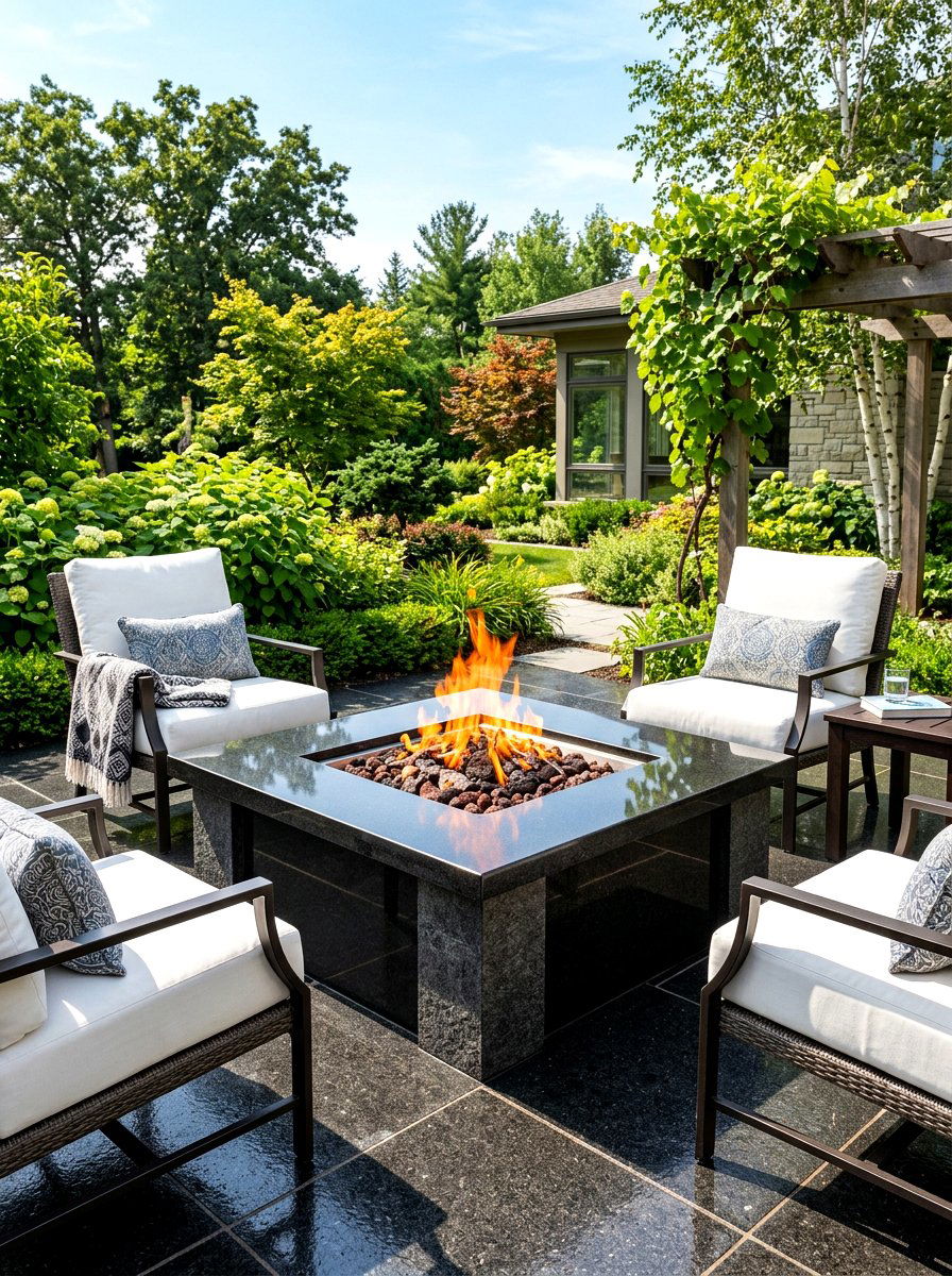 Granite Square Fire Pit - 30 square fire pit ideas