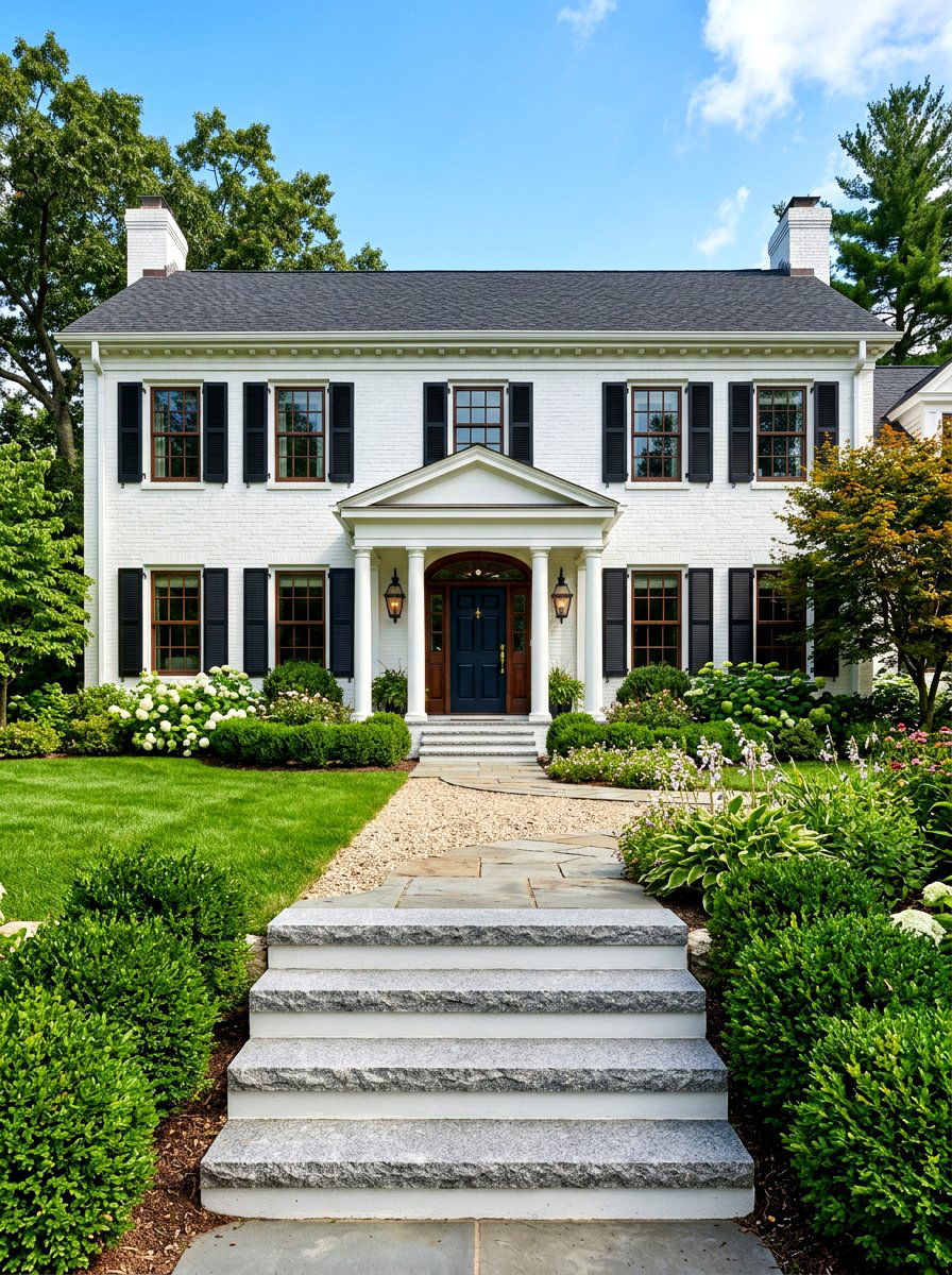 Granite Step Treads - 30 front steps makeover ideas