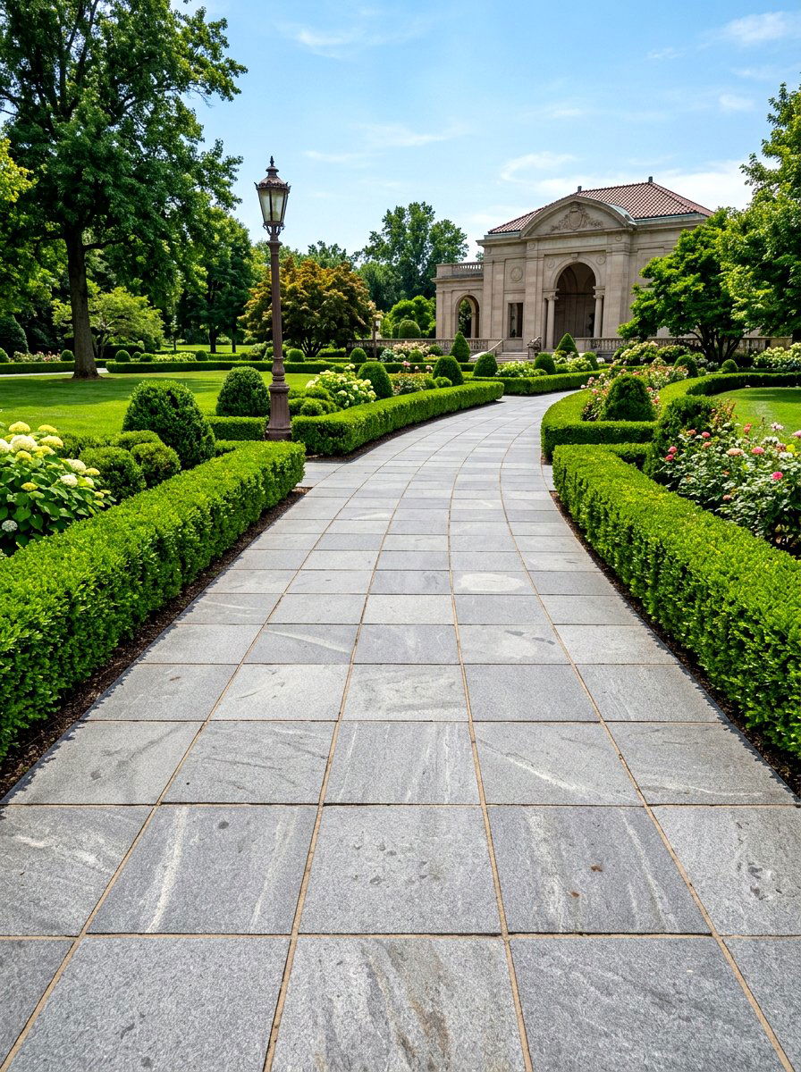 Granite block walkway - 30 woodland path ideas
