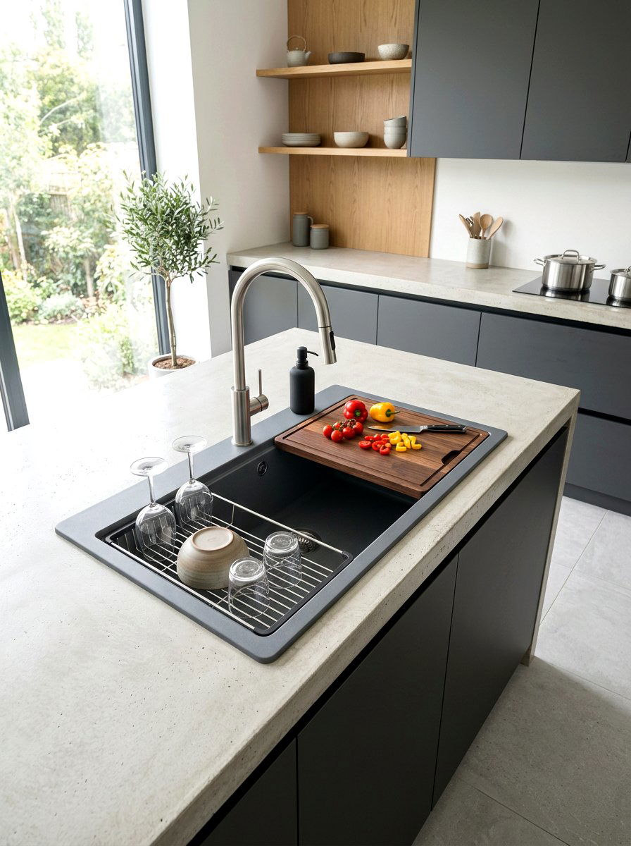 Granite composite workstation sink - 30 workstation sink ideas