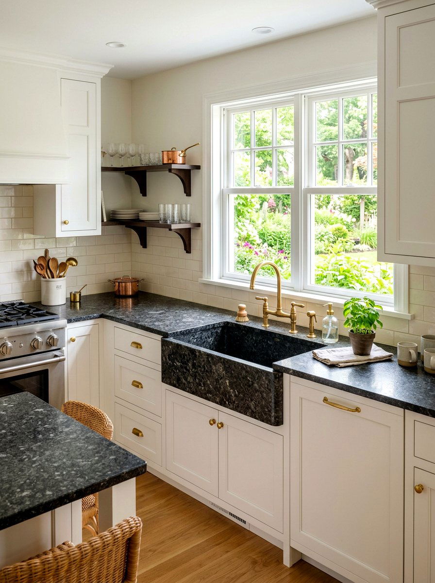 Granite integrated kitchen sink - 30 integrated sink countertop ideas