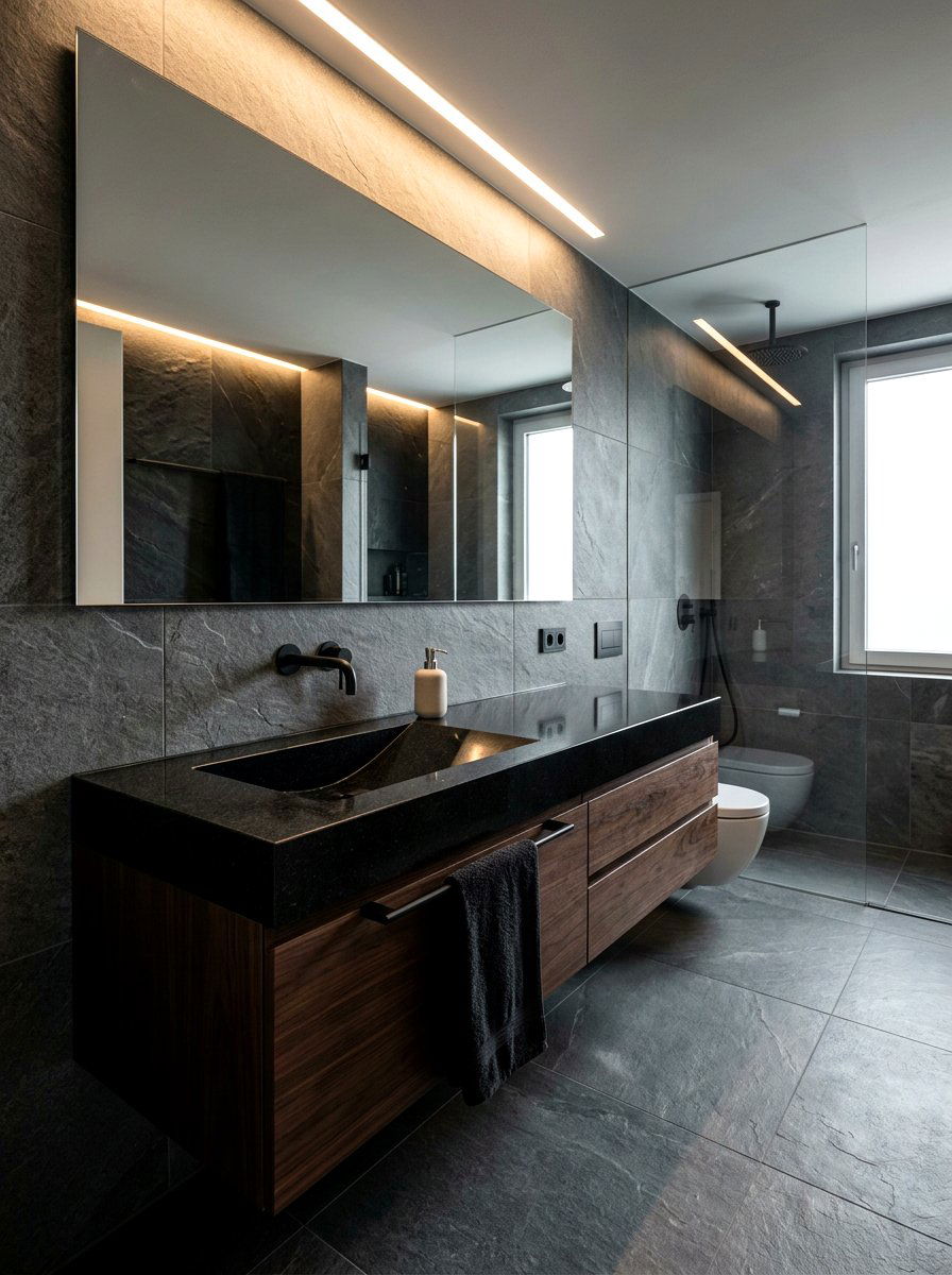 Granite integrated sink - 30 statement stone sink ideas