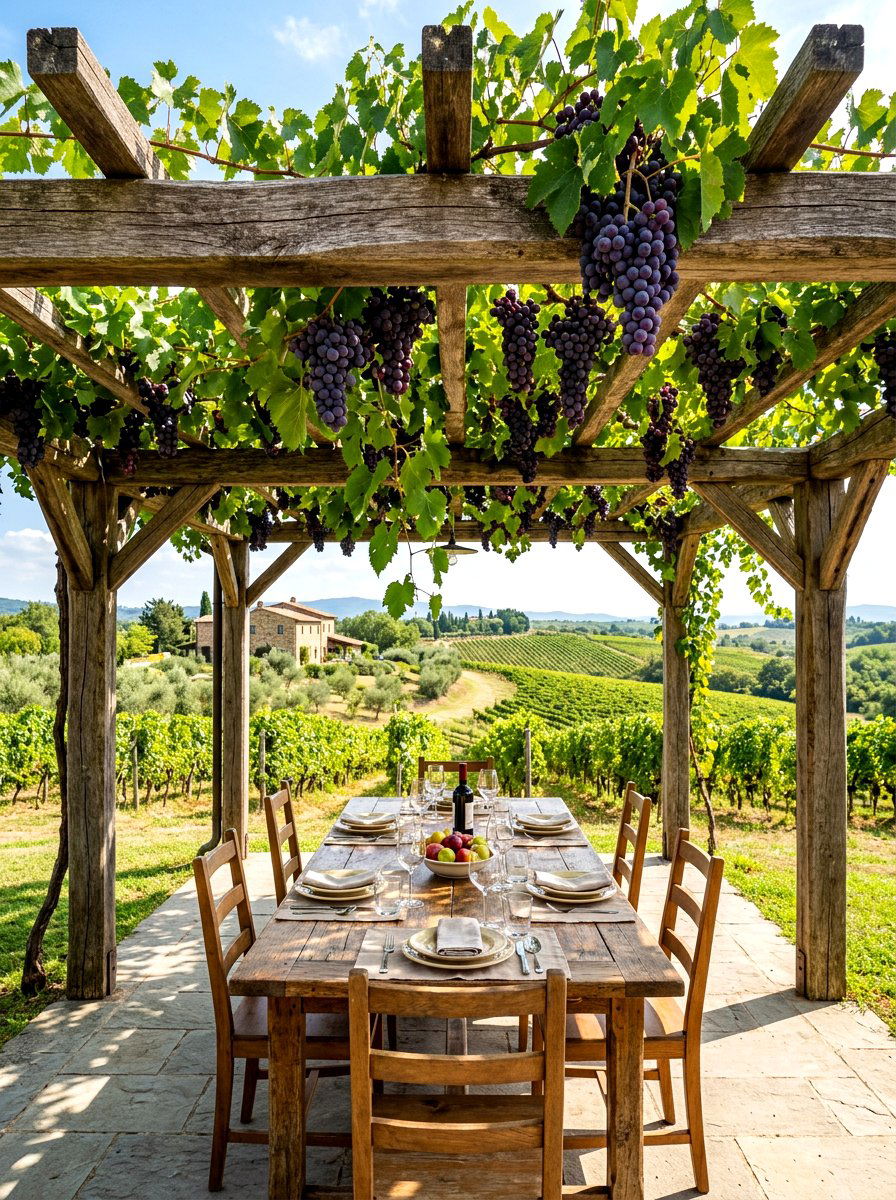 Grape Vine Trellis - 30 backyard orchard ideas