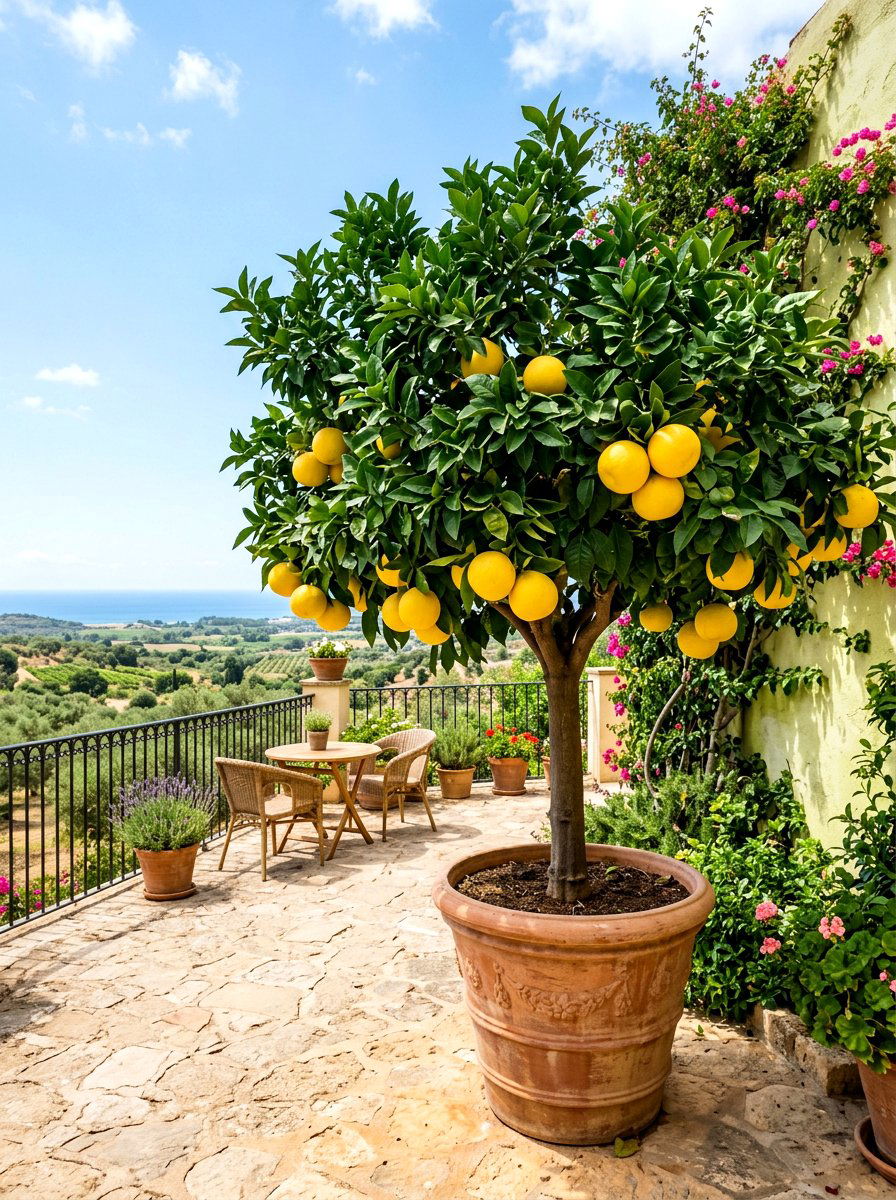 Grapefruit Tree Large Pot - 30 potted citrus backyard ideas