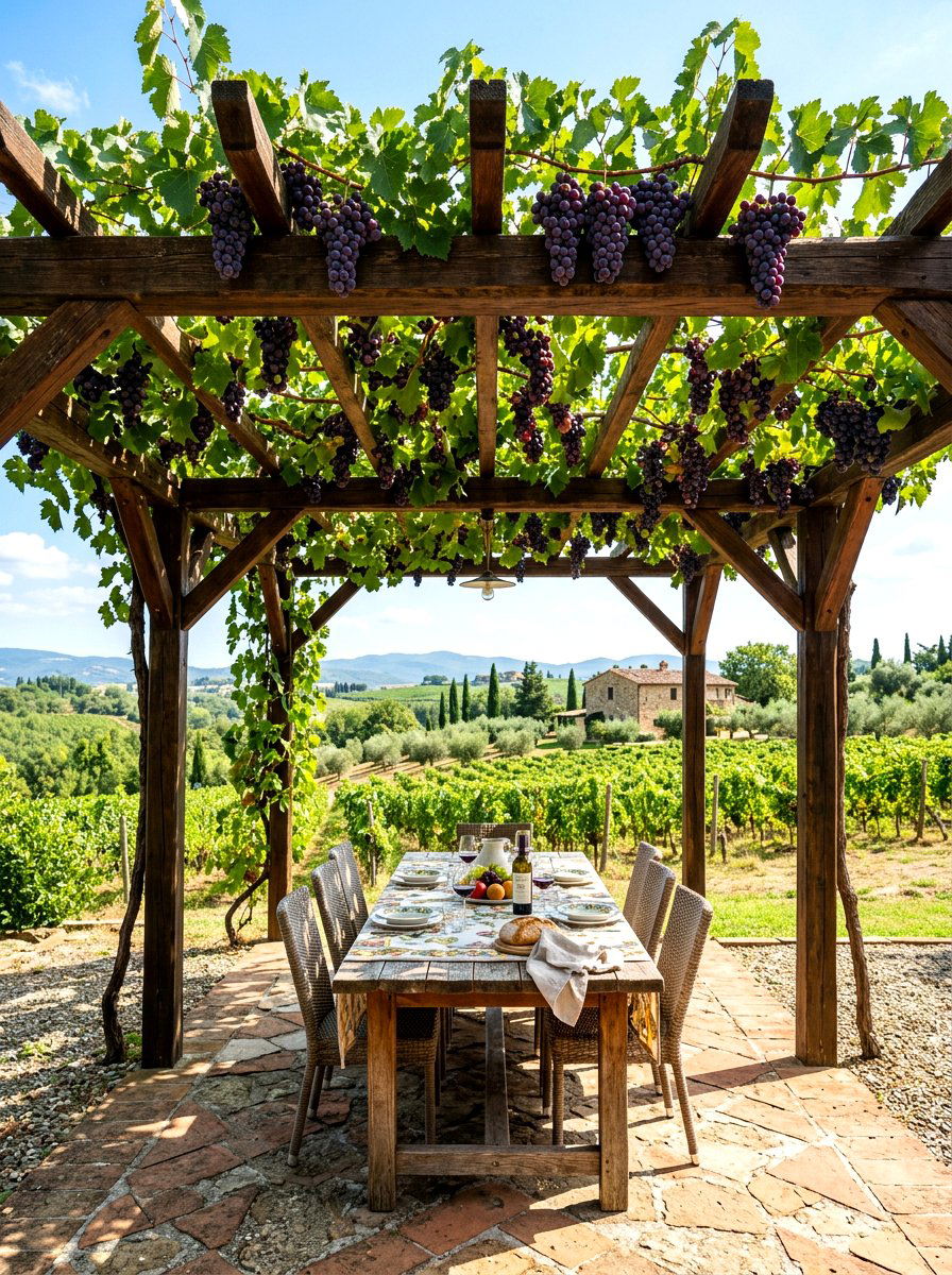 Grapevine Arbor - 30 backyard arbor ideas
