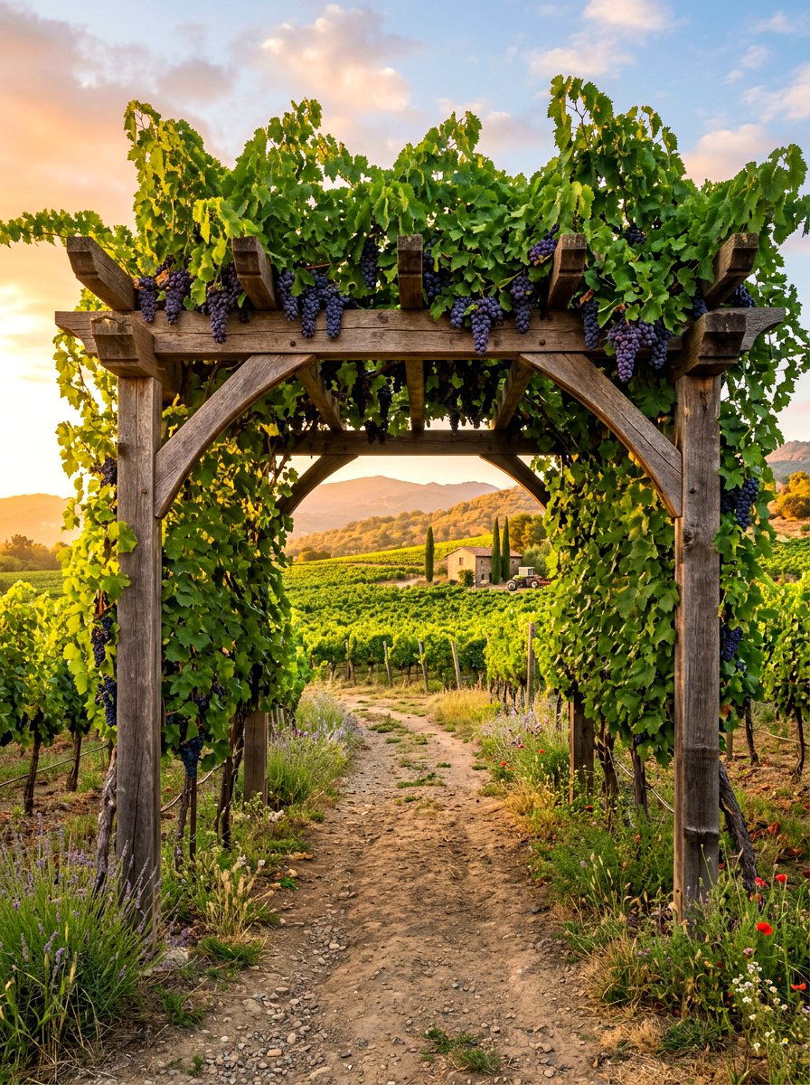 Grapevine Covered Arbor - 30 arbor entrance ideas