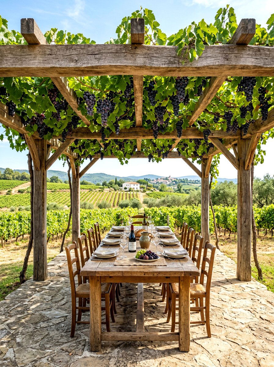 Grapevine Pergola - 30 pergola plant ideas