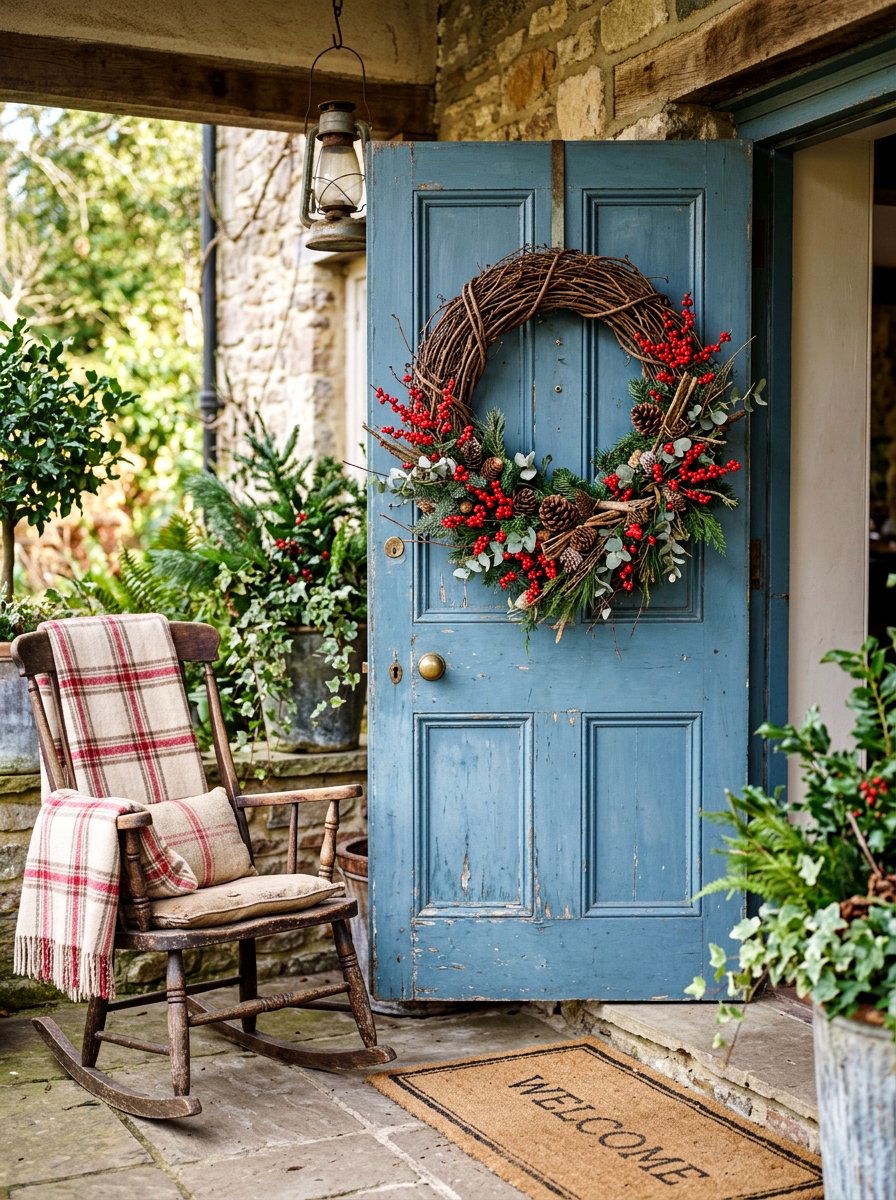 Grapevine Winter Wreath - 30 winter wreath ideas