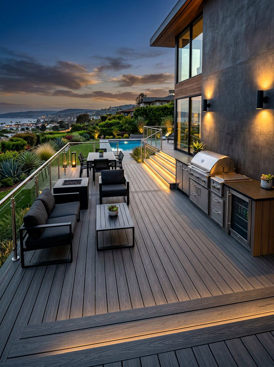 Graphite Composite Decking - 30 composite deck color ideas