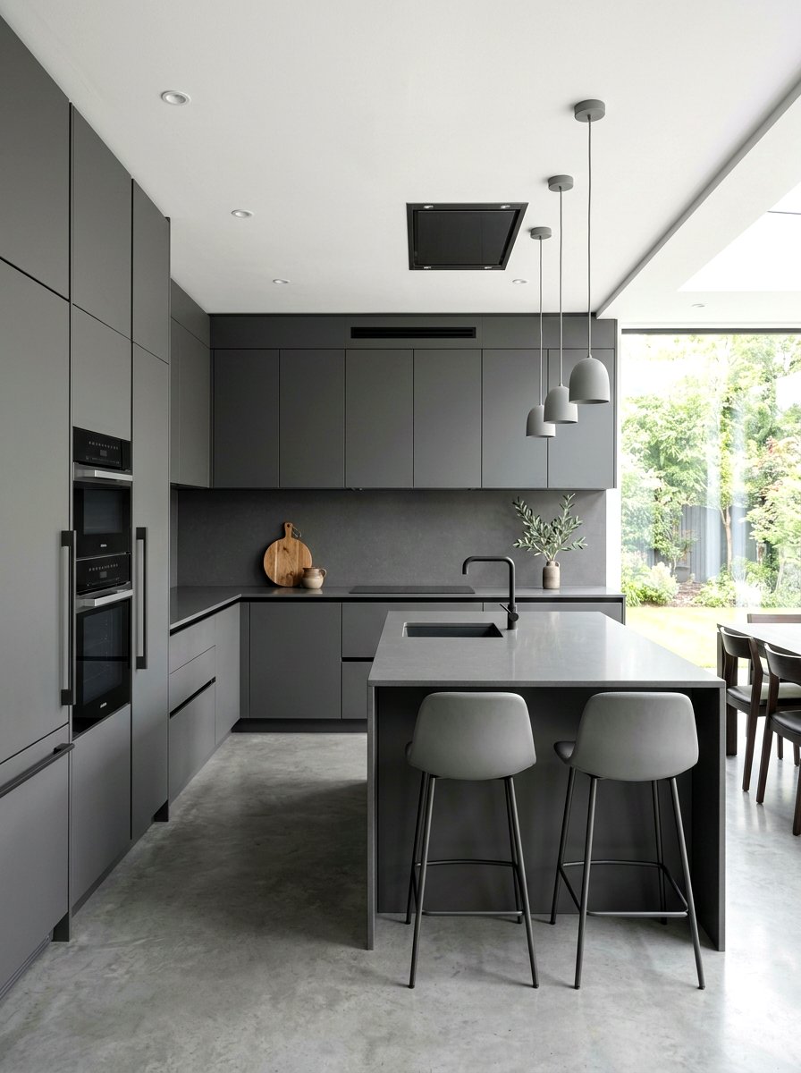 Graphite gray kitchen - 30 moody kitchen ideas