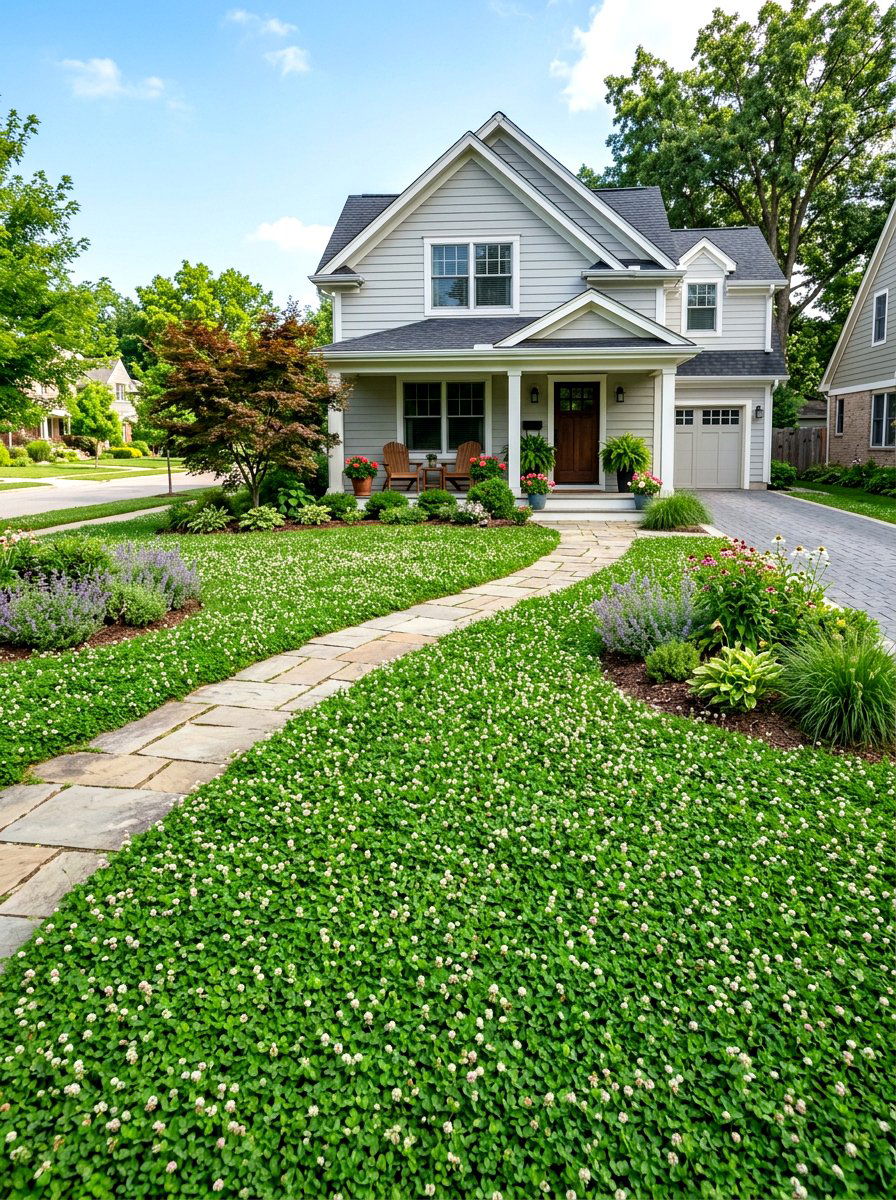 Grass Alternative - 30 front yard garden ideas