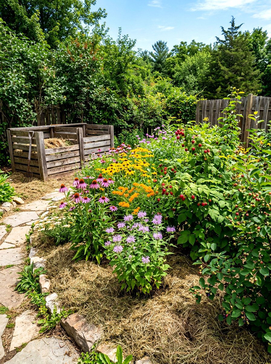 Grass Clippings Mulch - 30 flower bed mulch ideas