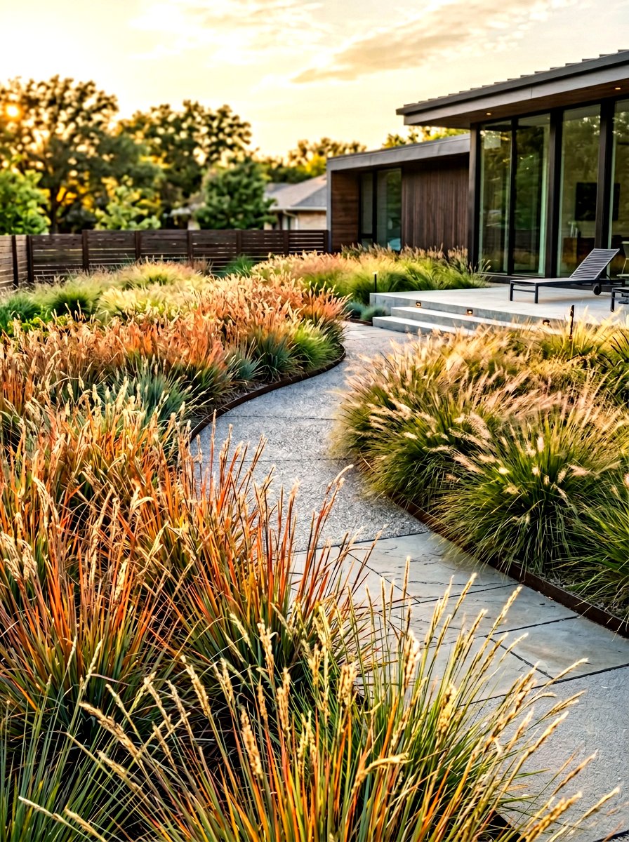 Grass Garden - 30 native wildflower backyard ideas