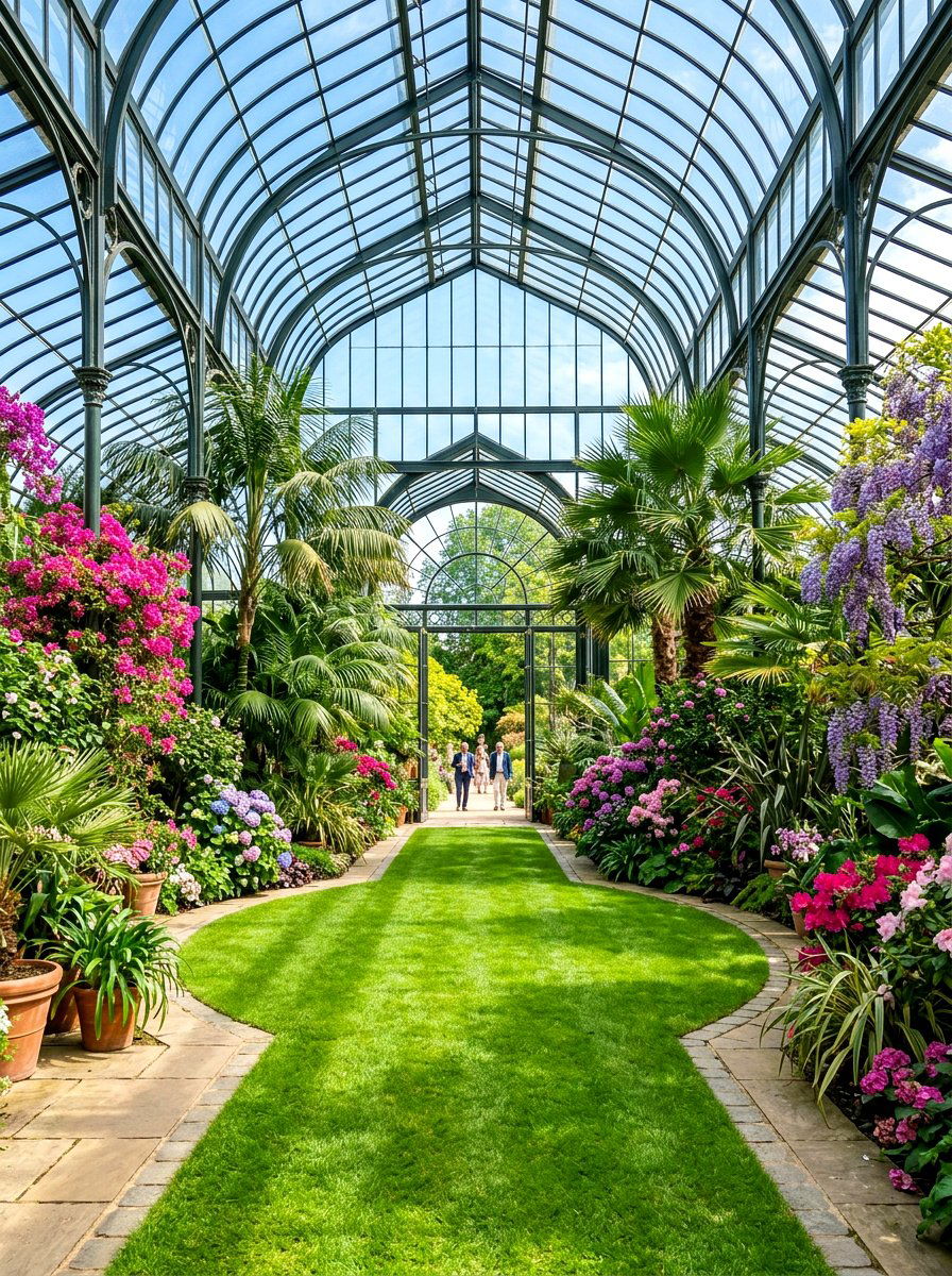 Grass Path - 30 greenhouse path ideas