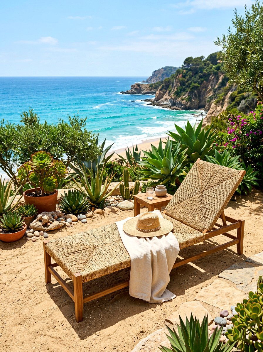 Grass woven lounger - 30 boho outdoor furniture ideas