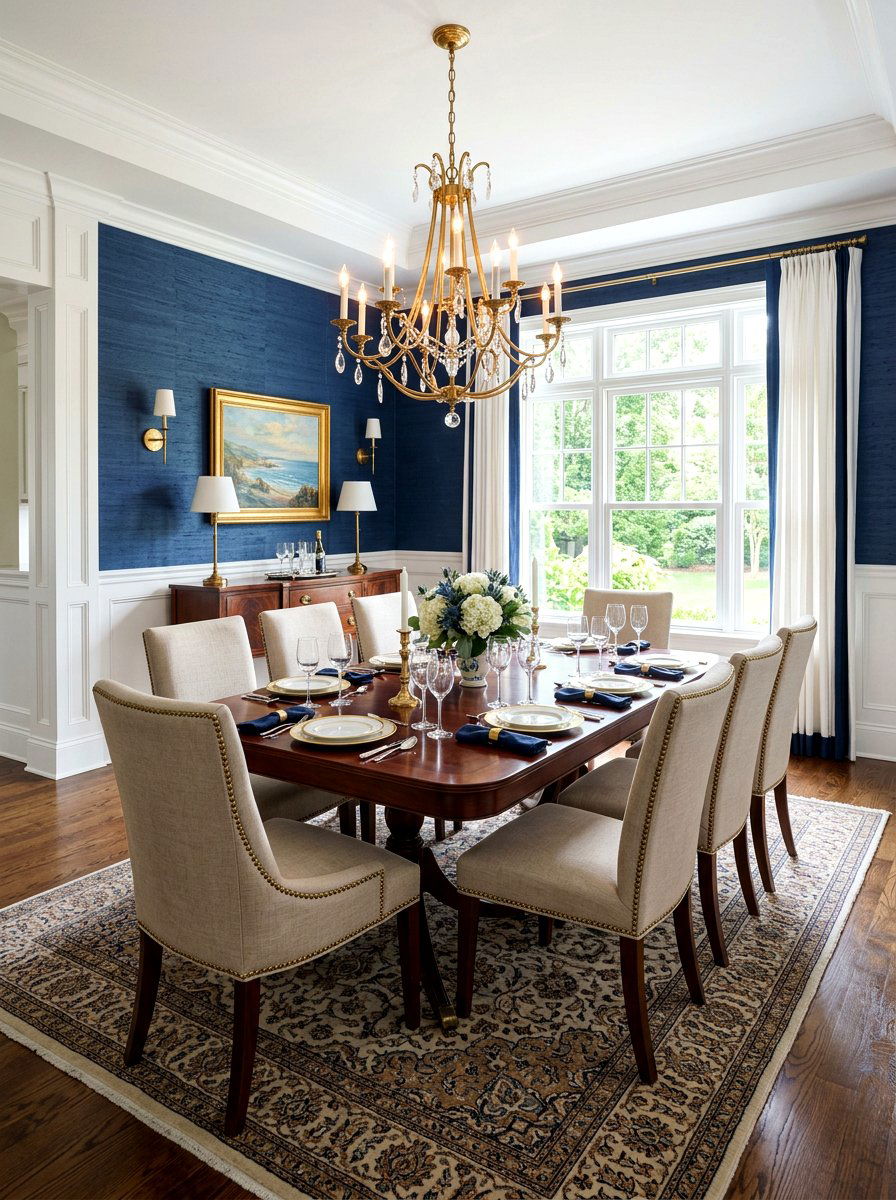 Grasscloth Wallpaper Dining Room - 30 preppy home decor ideas