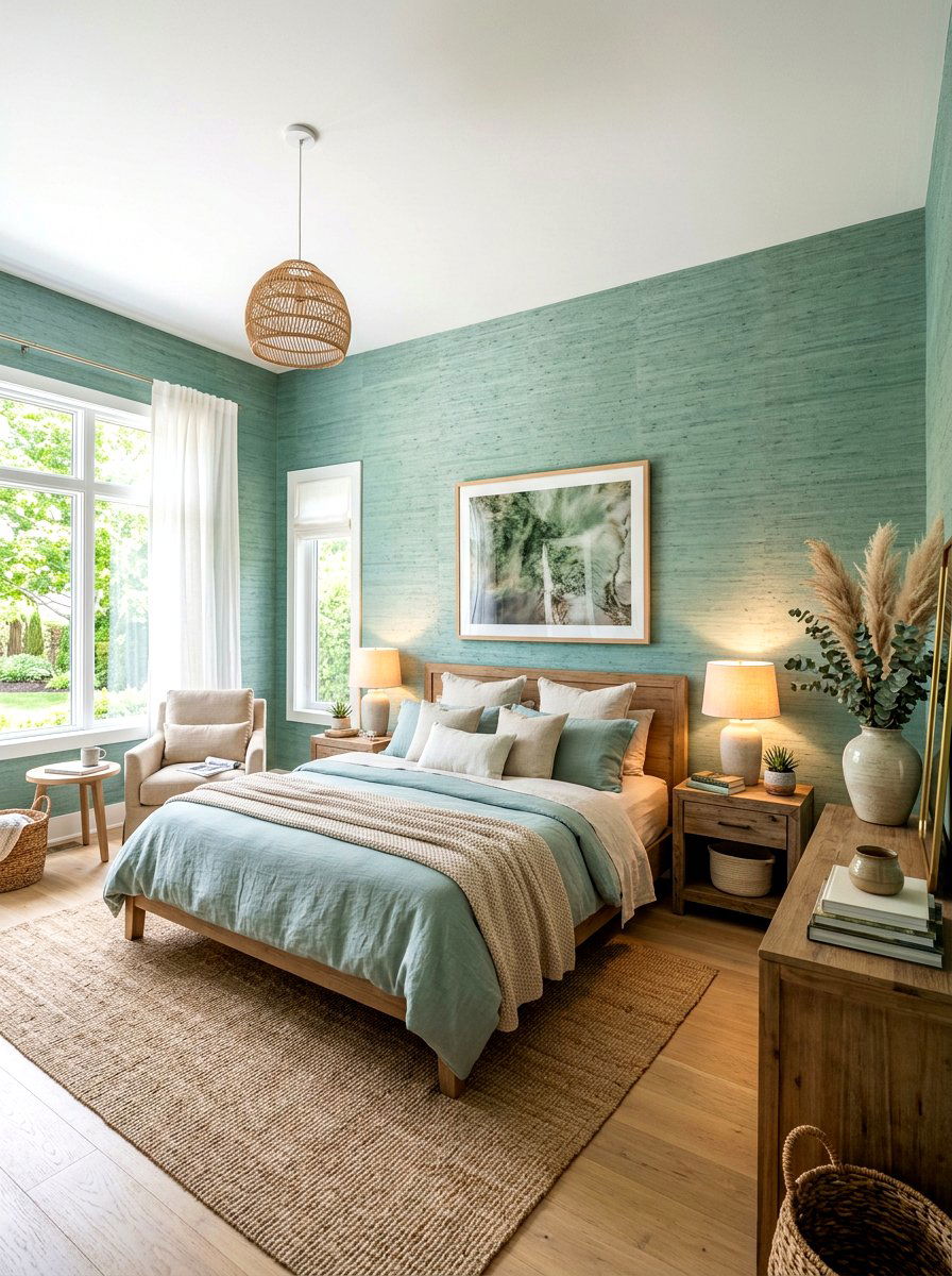Grasscloth Wallpaper Texture - 30 headboard wall ideas