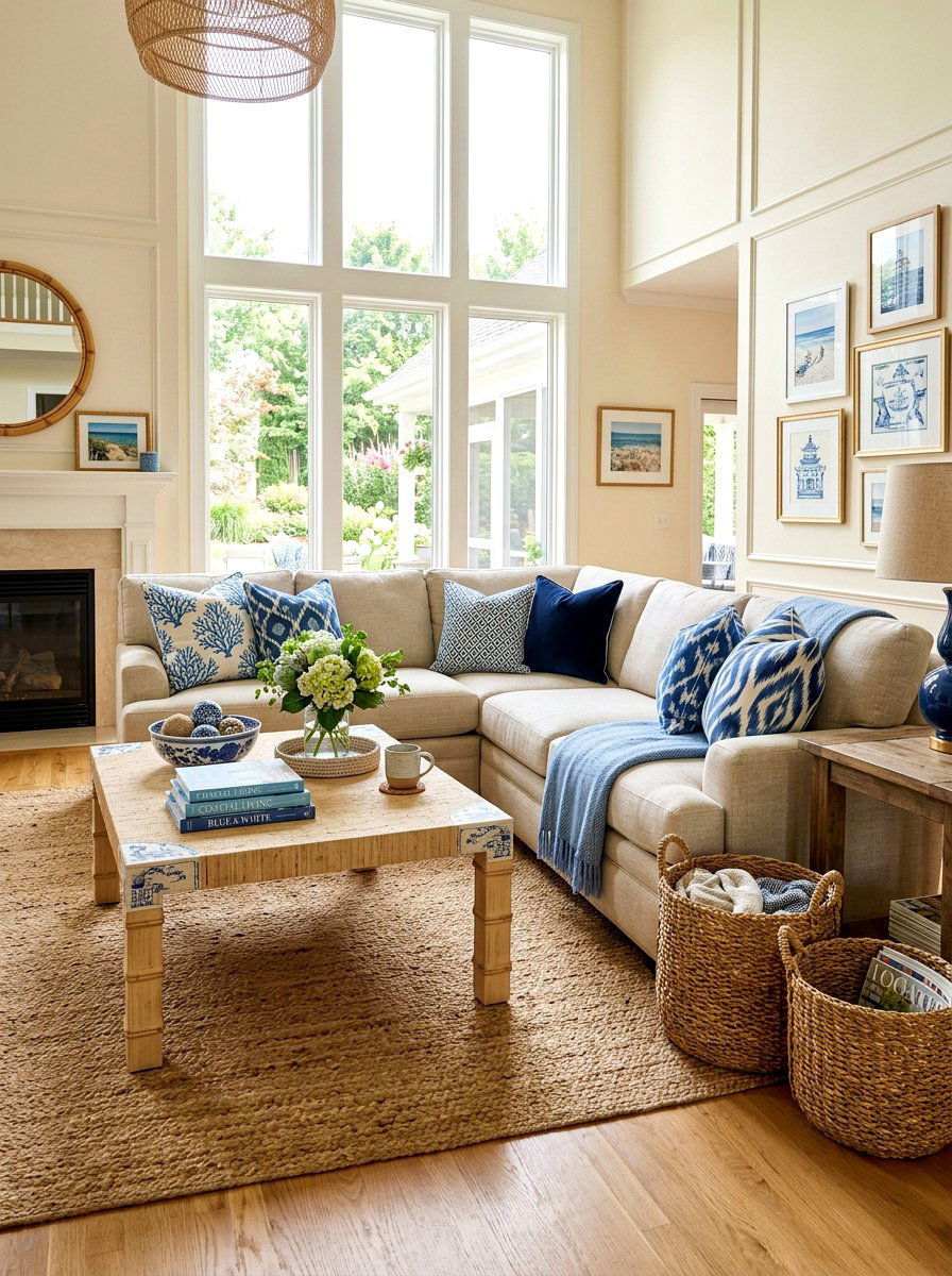 Grasscloth chinoiserie coffee table - 30 chinoiserie table ideas