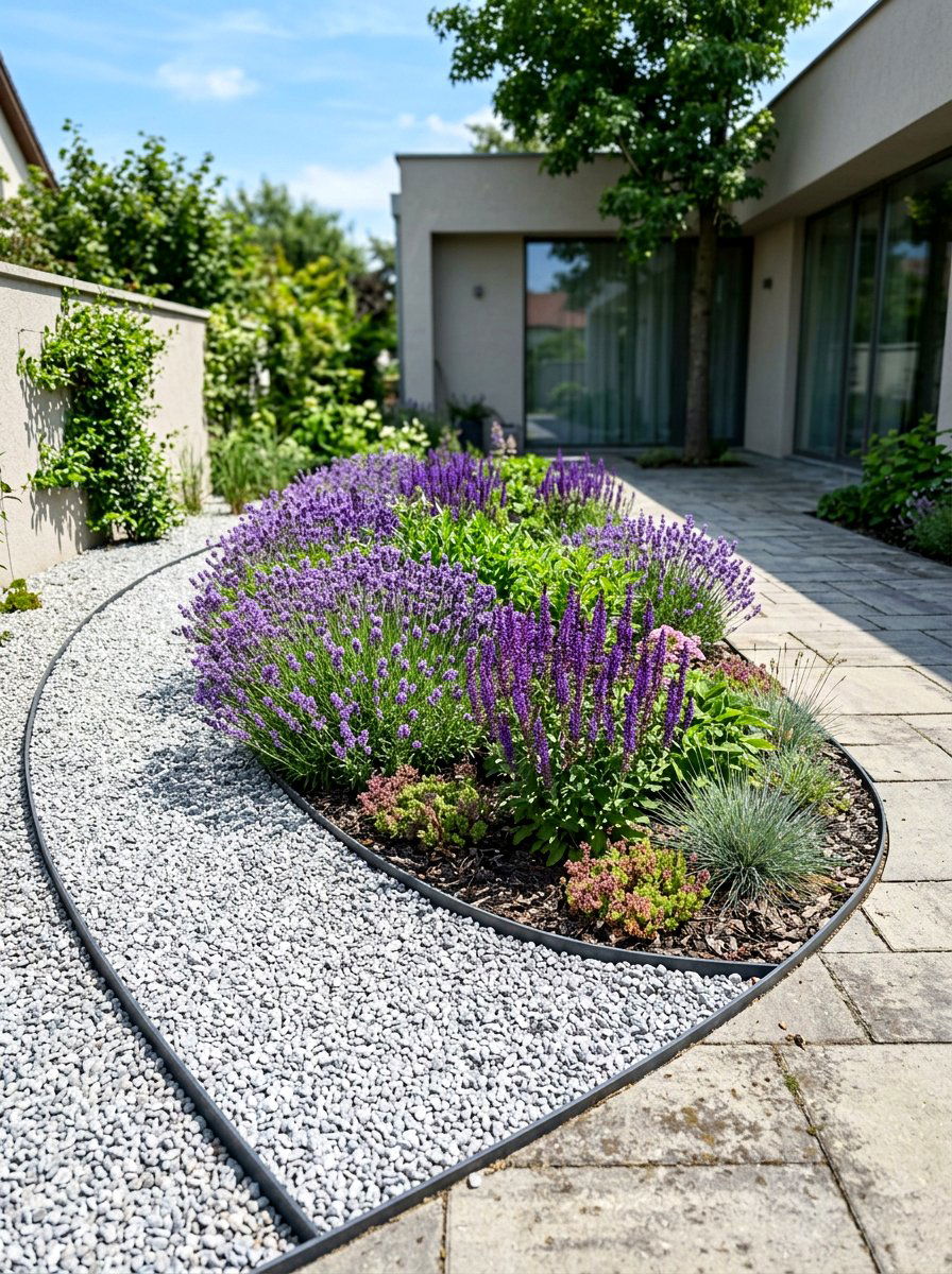 Gravel Border Flower Bed
