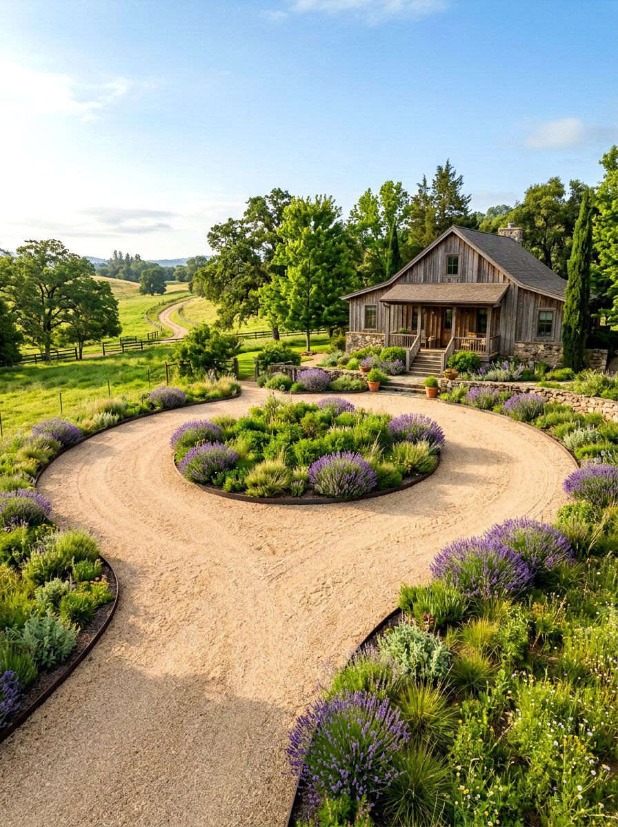 Gravel Circular Driveway - 30 circular driveway ideas
