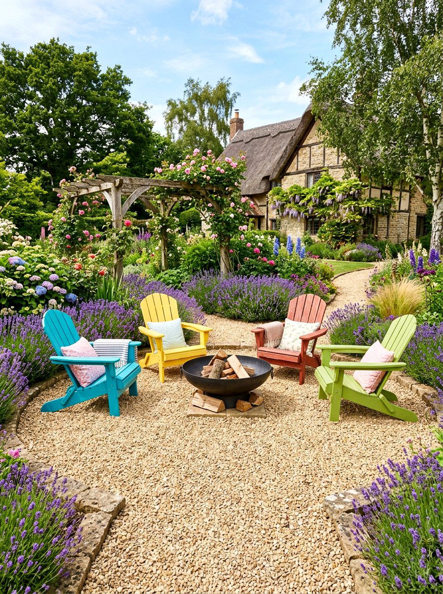 Gravel Fire Pit Area - 30 backyard retreat fire pit ideas