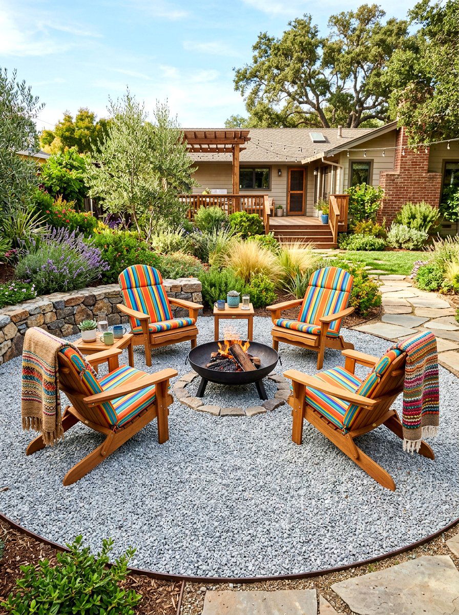 Gravel Fire Pit Area - 30 budget fire pit ideas